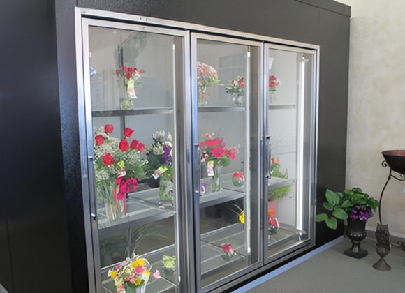 reach in floral cooler