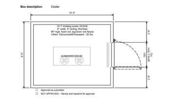walk in no floor cooler