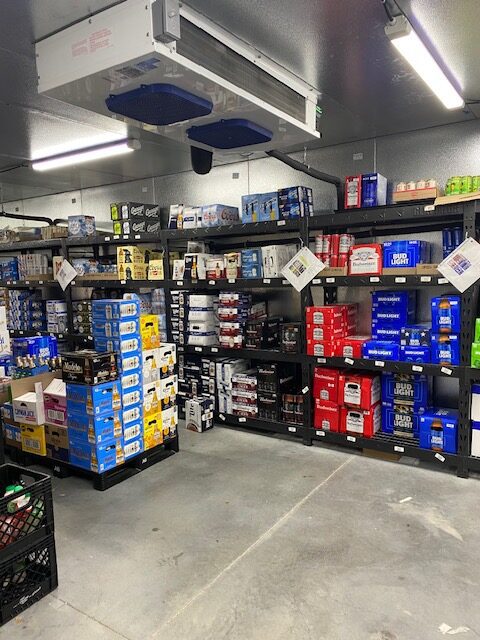 gas station beer cooler