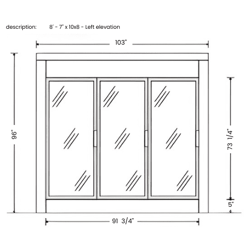 three door floral refrigerator 